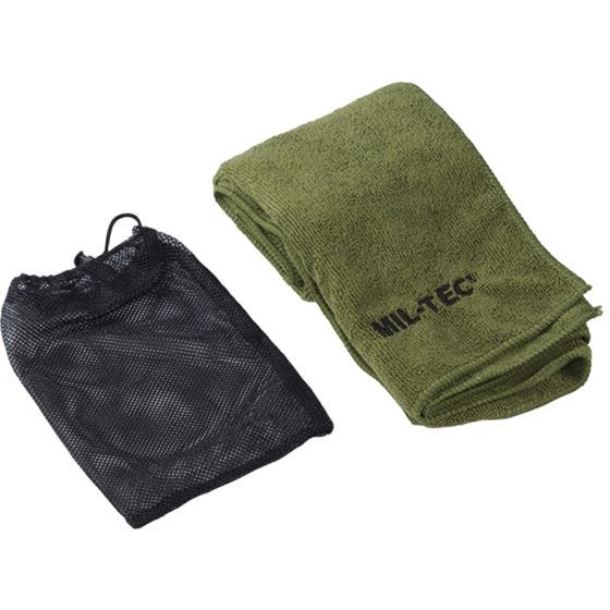 Mil-Tec asciugamano in microfibra 120cm x 60cm in verde oliva