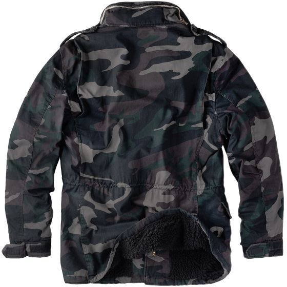 Surplus giacca invernale paracadutista in Black Camo Washed