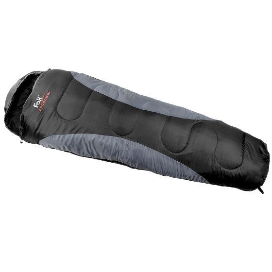 Fox Outdoor Sacco a Pelo Economic Mummy - Nero / Grigio