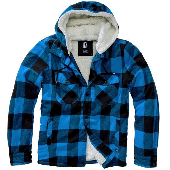 Brandit Giacca Lumber Hooded - Nero / Blu