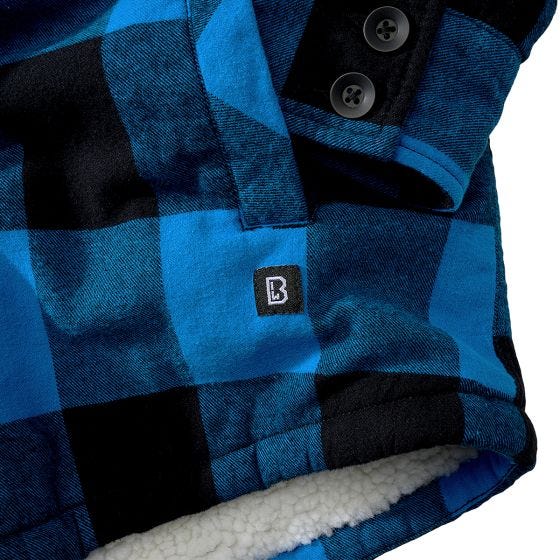 Brandit Giacca Lumber Hooded - Nero / Blu