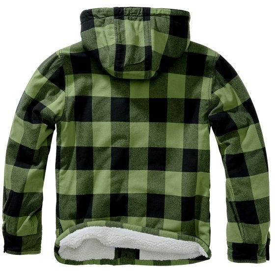 Brandit Giacca Lumber Hooded - Nero / Oliva