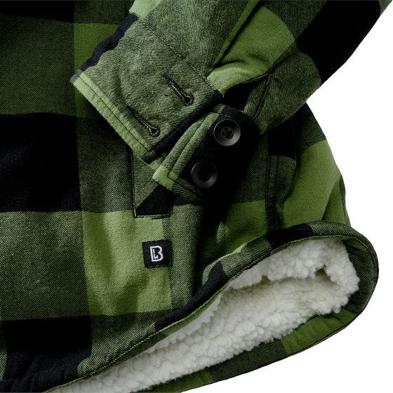 Brandit Giacca Lumber Hooded - Nero / Oliva