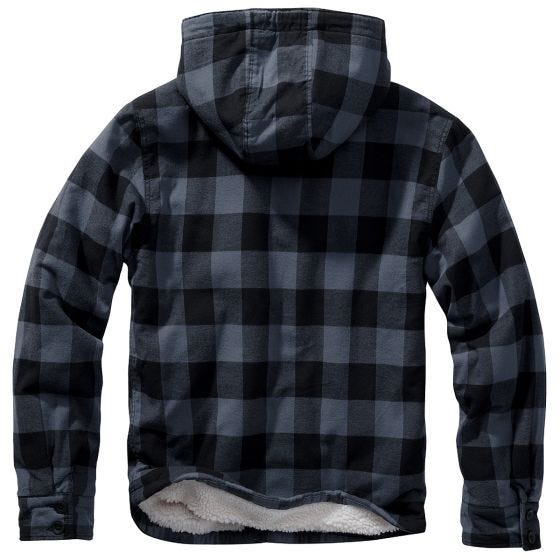 Brandit Giacca Lumber Hooded - Nero / Grigio