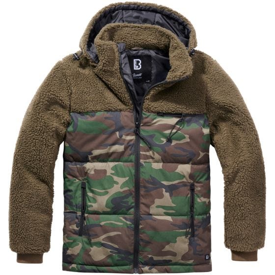 Brandit Giacca Jackson Teddyfleece - Oliva / Woodland
