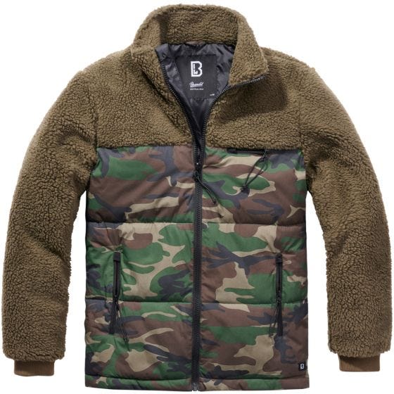 Brandit Giacca Jackson Teddyfleece - Oliva / Woodland