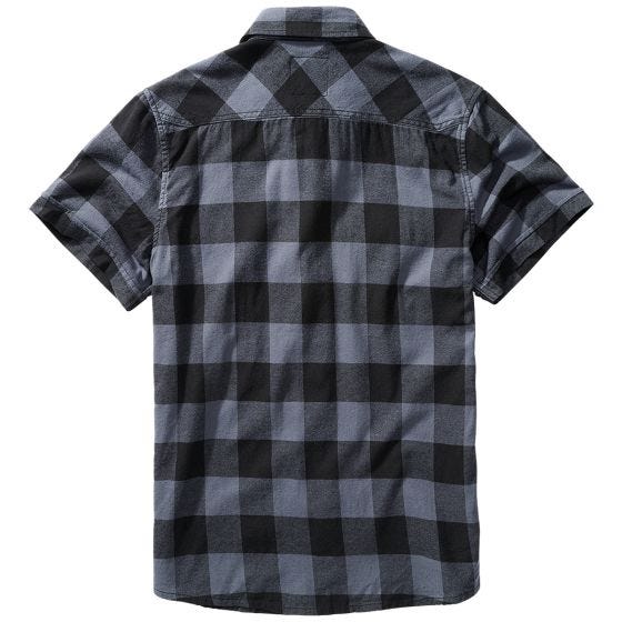 Brandit Camicia a maniche corte Half Sleeve Check - Nero / Grigio