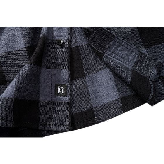 Brandit Camicia a maniche corte Half Sleeve Check - Nero / Grigio