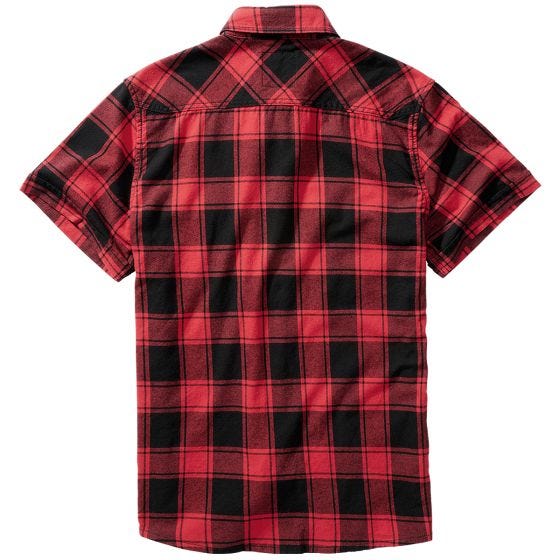 Brandit Camicia a maniche corte Half Sleeve Check - Rosso / Nero