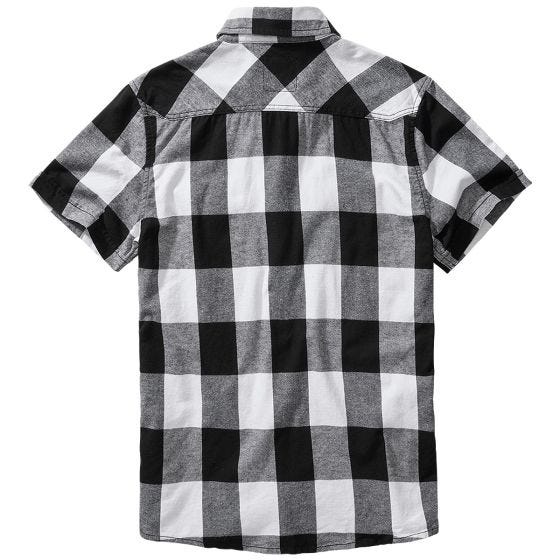 Brandit Camicia a maniche corte Half Sleeve Check - Bianco / Nero