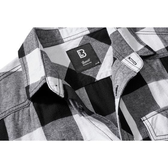 Brandit Camicia a maniche corte Half Sleeve Check - Bianco / Nero