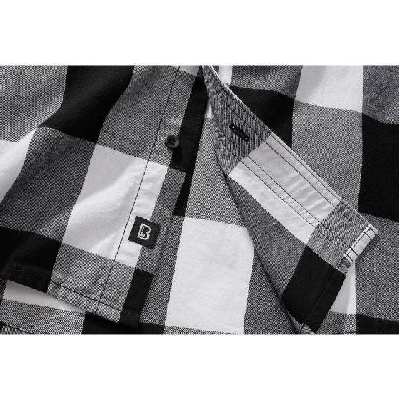 Brandit Camicia a maniche corte Half Sleeve Check - Bianco / Nero
