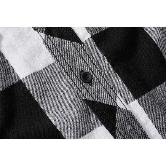 Brandit Camicia a maniche corte Half Sleeve Check - Bianco / Nero