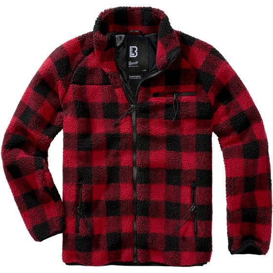 Brandit Giacca Teddyfleece - Rosso / Nero