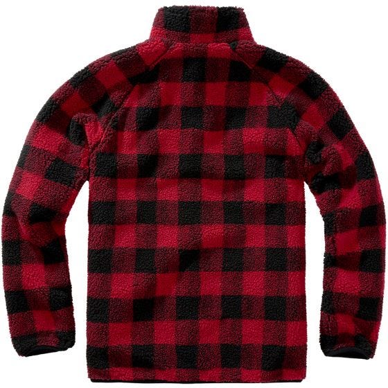 Brandit Giacca Teddyfleece - Rosso / Nero