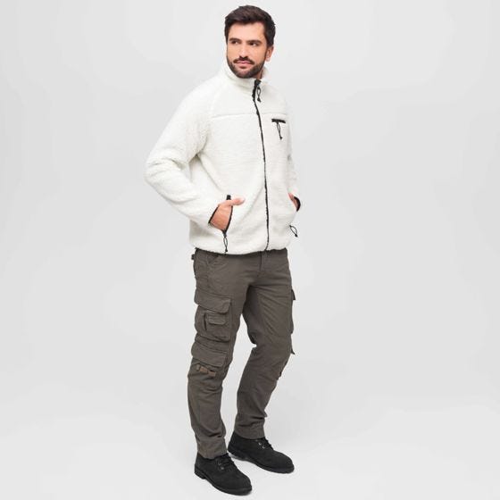 Brandit Giacca Teddyfleece - bianco