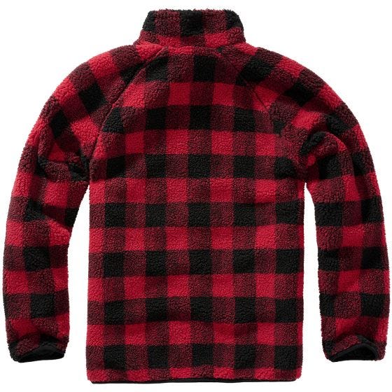 Brandit Giacca Teddyfleece Troyer - Rosso / Nero