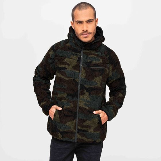 Brandit Giacca Teddyfleece Worker - Woodland