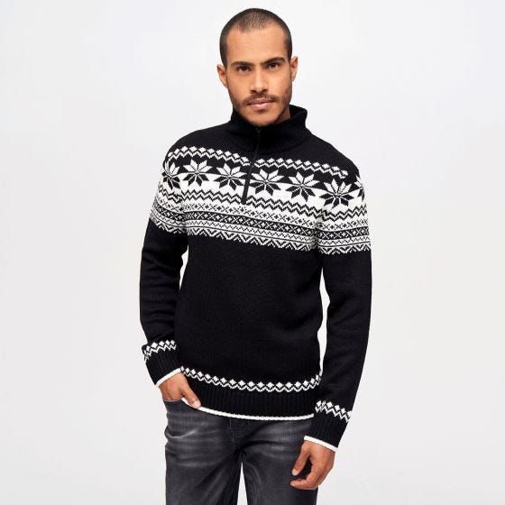 Brandit Maglione Troyer Norweger - Nero