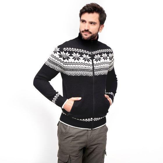 Brandit Maglione Cardigan Norweger - Nero