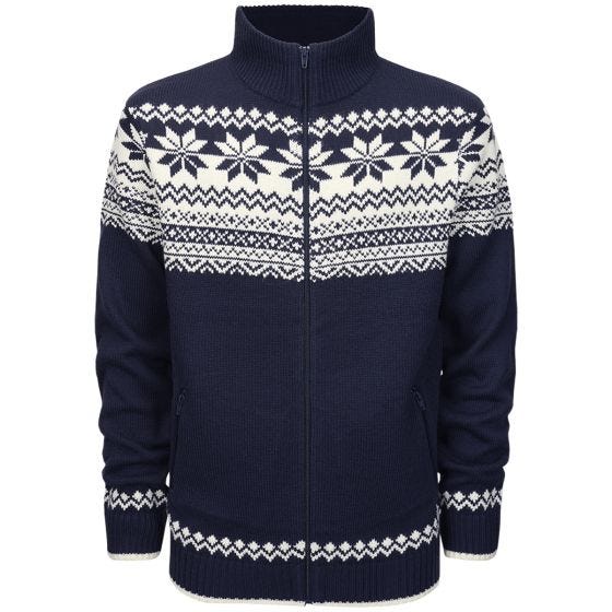 Brandit Maglione Cardigan Norweger - Navy