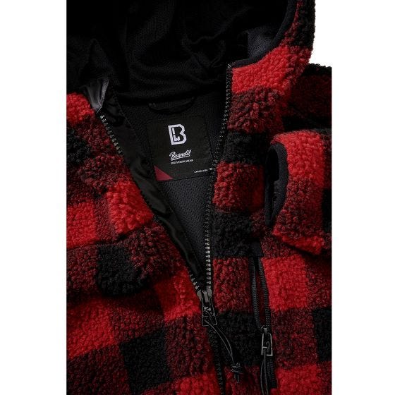 Brandit Le Signore Teddyfleece Giacca - Nero rosso