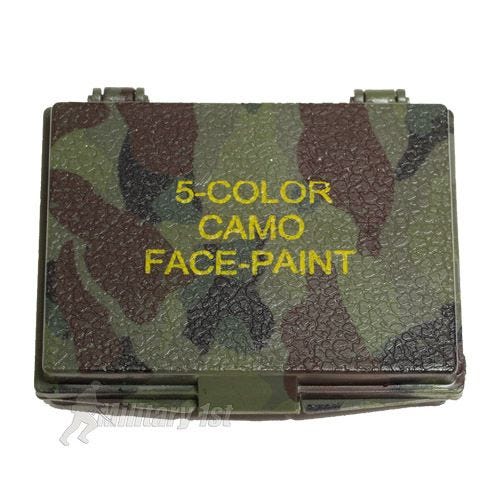 Mil-Tec kit trucco mimetico viso 5 colori con specchio in Woodland
