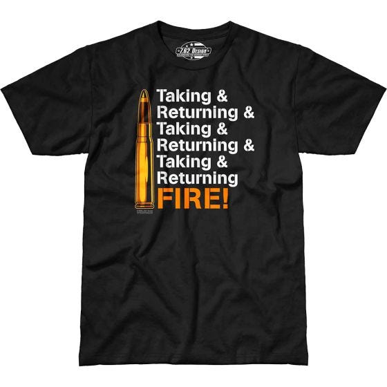 7.62 Design T-Shirt Returning Fire in nero