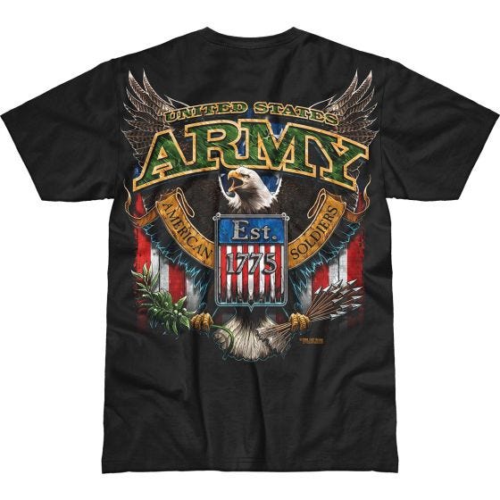 7.62 Design T-Shirt Army Fighting Eagle Battlespace in nero