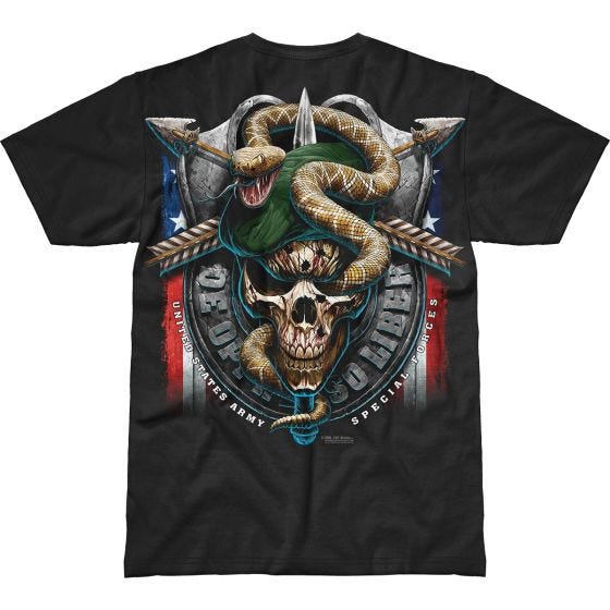 7.62 Design T-Shirt Army Special Forces Green Beret Battlespace in nero