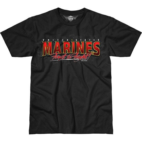 7.62 Design T-Shirt USMC Eagle, Globe & Anchor Battlespace in nero