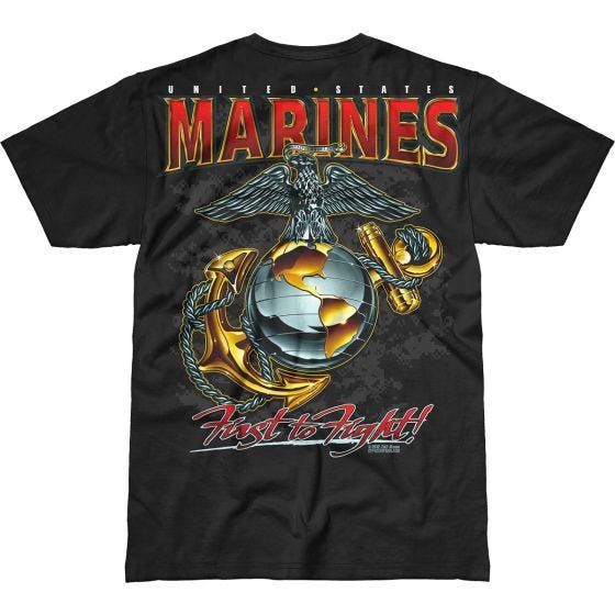 7.62 Design T-Shirt USMC Eagle, Globe & Anchor Battlespace in nero