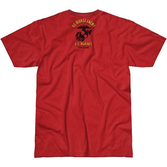 7.62 Design T-Shirt USMC No Worse Enemy Battlespace in Scarlet Heather