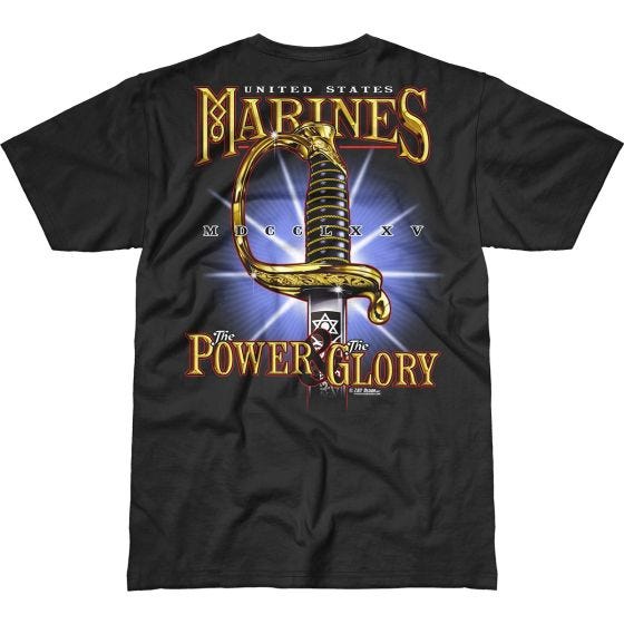7.62 Design T-Shirt USMC Power & Glory Battlespace in nero