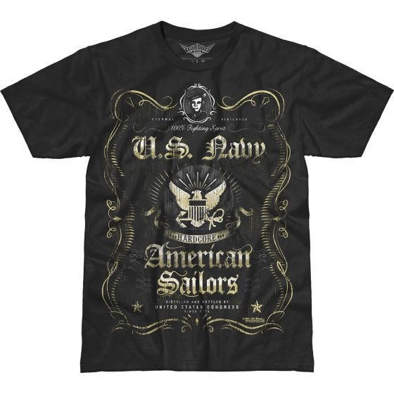 7.62 Design T-Shirt USN Fighting Spirit Battlespace in nero