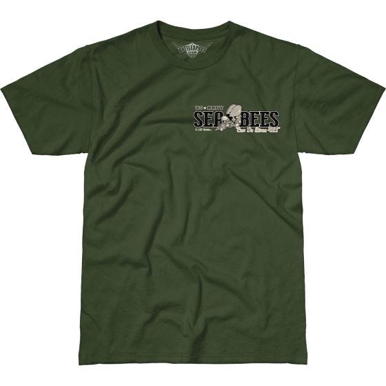 7.62 Design T-Shirt USN Seabees Vintage Battlespace in Military Green