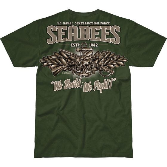 7.62 Design T-Shirt USN Seabees Vintage Battlespace in Military Green