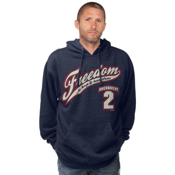 7.62 Design felpa con cappuccio 2nd Amendment Freedom in Navy Heather