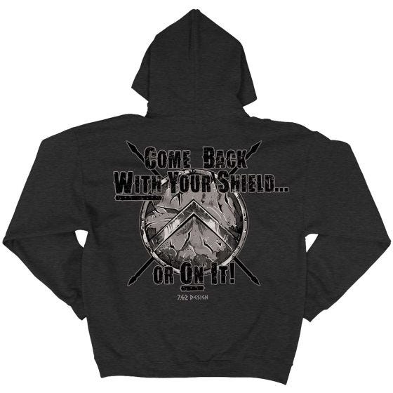 7.62 Design felpa con cappuccio With Your Shield in Charcoal Heather