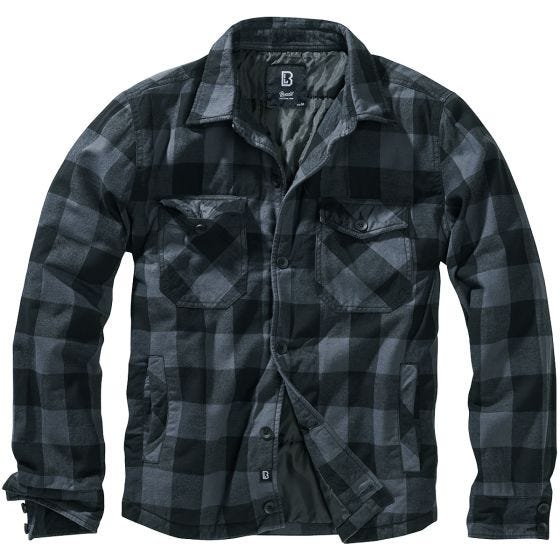 Brandit Giacca Lumber - Nero / Grigio