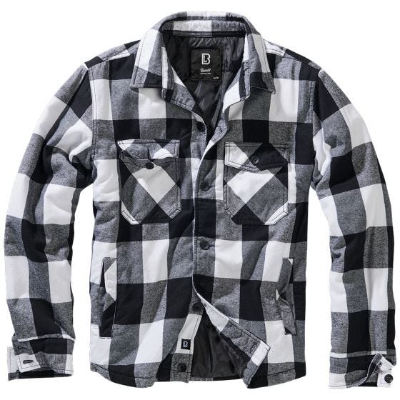 Brandit Giacca Lumber - Bianco / Nero