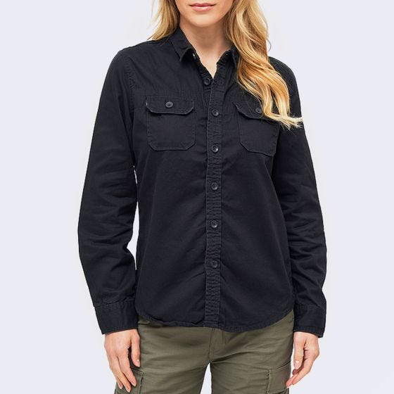 Brandit Maglia a maniche lunghe Donna Vintage - Nero
