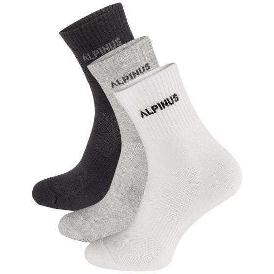 Alpinus Calze Alpamayo 3-Pack - Nero / Grigio / Bianco