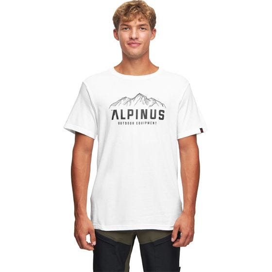 Alpinus T-shirt Mountains Active uomo - bianco