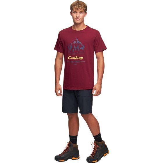 Alpinus T-shirt Active uomo Polaris II - color borgogna