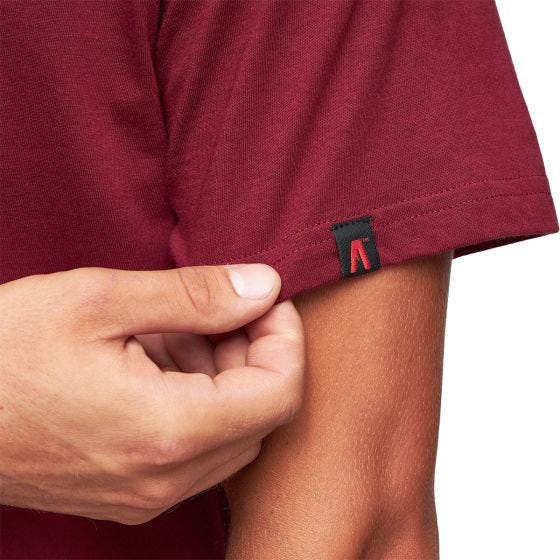 Alpinus T-shirt Active uomo Polaris II - color borgogna