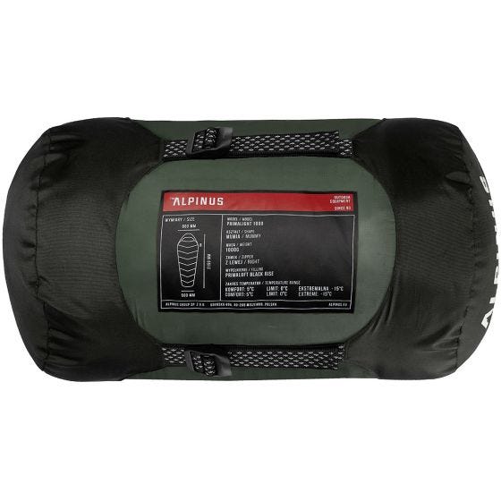 Alpinus Sacco a pelo PrimaLight 1000 (Right) - verde