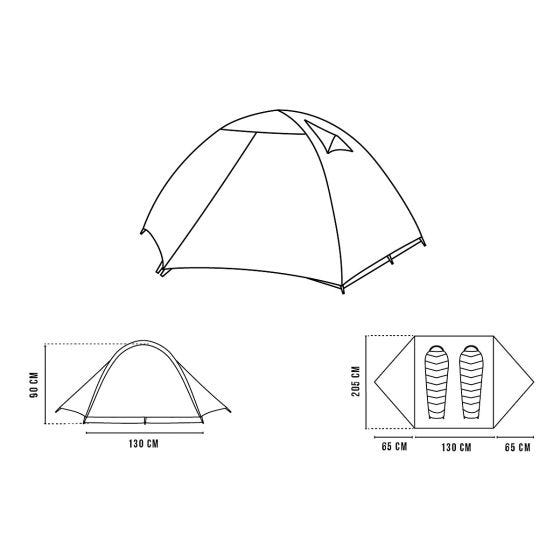 Alpinus Tenda VELEBIT 2 ALU - verde