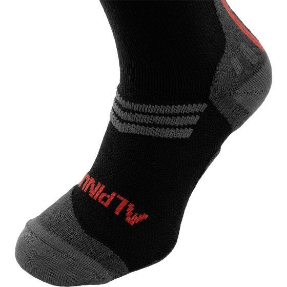Alpinus Calze da escursionismo Valletto Merino Coolmax - Nero