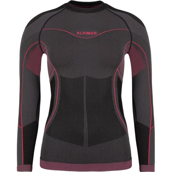 Alpinus Canottiera a maniche lunghe Outdoor Mora Donna - Graphite Pink
